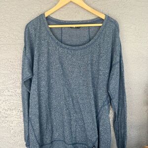 The North Face Women's Long Sleeve Modoc Top Heathered Blue Size L, Activewear